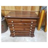 Vintage Side Table With Storage Drawers