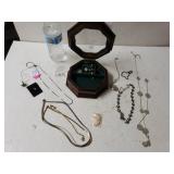 Jewelry Box With Contents To Include 10k Ring And
