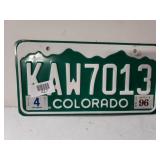 Colorado License Plate