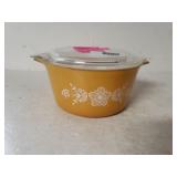 Vintage Pyrex Covered Dish Butterfly Gold Pattern