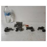 Pewter Farmall And Case Tractors