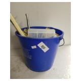 Bucket With Assorted Fishing Items
