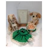 Religious Saying, Stuffed Dog, Rabbit,  Doll Head