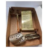 Crucifix,  Lords Prayer, Metal Shoe Stretchers