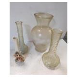 Assorted Glass Flower Vases