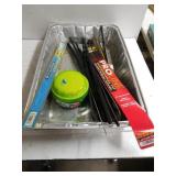 Assorted Windshield Wipers, Car Wax, Pans