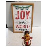 Joy To The World Sign & Marley Door Knocker