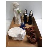 Religious Figures,  Bell, Duck Candle Holders,
