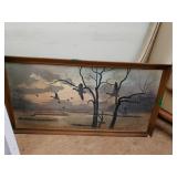 Vintage Goose Painting