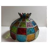 Vintage Stained Glass Lamp Shape