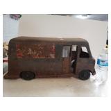 Antique Pressed Steel Delivery Truck Toy