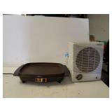 Slow Cooker, Holmes Heater And Crate. Heater