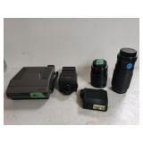 Vintage Polaroid Camera And Lenses