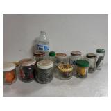 Assorted Jars With Screws Nails Etc
