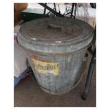 Metal Trash Can