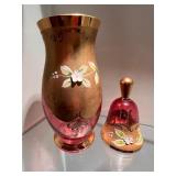 BOHEMIA Czech Republic Gold High Enamel Cranberry