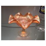Vintage Fenton Marigold Carnival Glass Holly