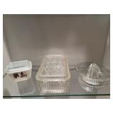 Refrigerator Dishes including Pyrex & Juicer