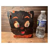 1950s Halloween Die-Cut Scary Cat Nice Cat Double