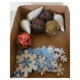 Vintage Christmas Bulbs And Snowflakes