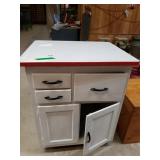Vintage Farm  Enamel Top Cabinet