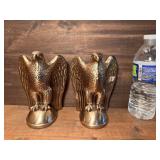 Two Solid Brass Eagle Bookends, Made in the USA