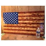Handcrafted Wooden American Flag