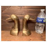 Solid Brass Duck Bookends