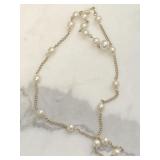 Vintage Gold Tone Pearl Necklace