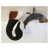 Wood Goose Head & Nird Display