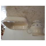 Longaberger Pottery Pitcher & Casserole Dish