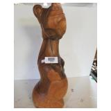 Wooden Virgin & Child Statue