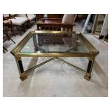 Vintage Mid Century Italian Brass Coffee Table