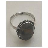 Tiger Eye Gemstone Ring Marked .925