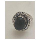 Onyx Gemstone Ring Marked .925