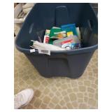 Storage Tote With Contents To Include Painting