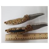 (2) Two Folding Pocket Knives - Camo Handle