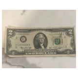 1976 Green Seal $2 Bill Bicentennial