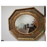 Vintage Octagon Gilt Mirror