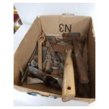 Assorted Tools- Hammer, Hatchet,  Clamps Etc