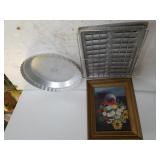 Flower Picture,  Roasting Pan, Pie Plate