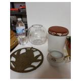 Vase, Pottery Storage Canister Trivet