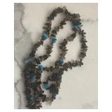 Amethyst Turquoise Vintage Gemstone Chip Necklace