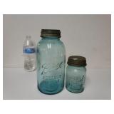 Antique Blue Ball Mason Jars