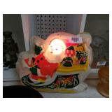 Vintage Timco Santa And Sleigh Illuminated