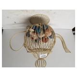 Decorative Metal Tea Pot With Shells Inside