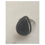 Sterling Black Onyx Gemstone Ring