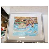 Christmas Morning Swim Signed Painting
