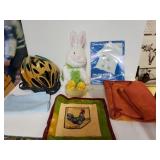 Bike Helmet. Easter Decor And Placemats