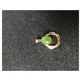 Ladies 14K GF Jade Pendant - Marked